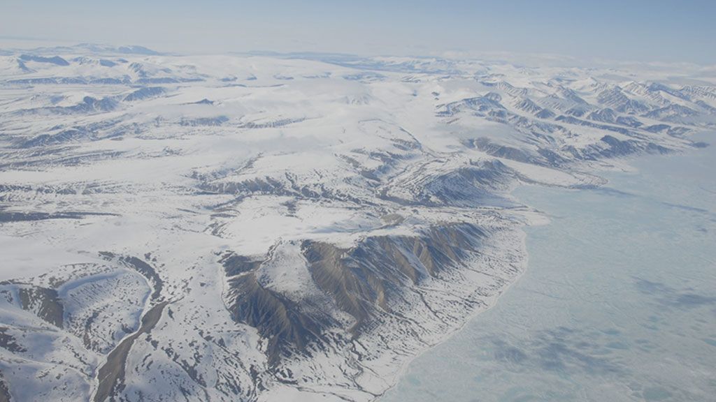 Sea ice along the coast of Greenland