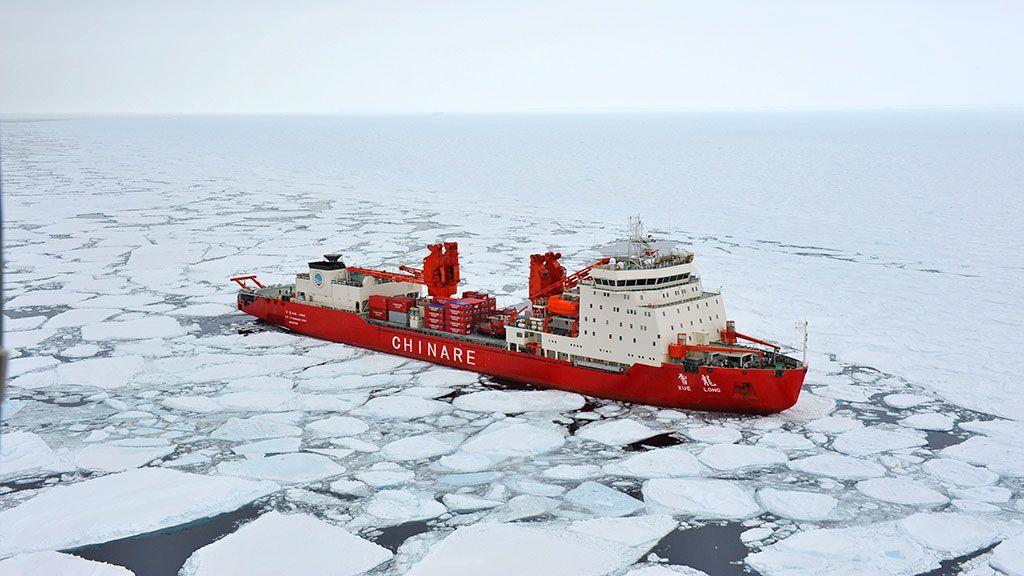 Xue Long in sea ice