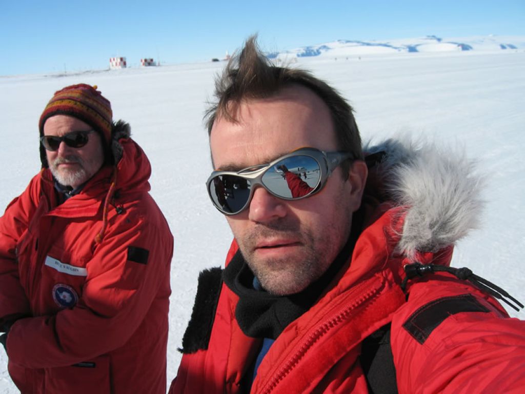 Professor Martin Siegert and colleague in the field in East Antarctica - © Martin Siegert