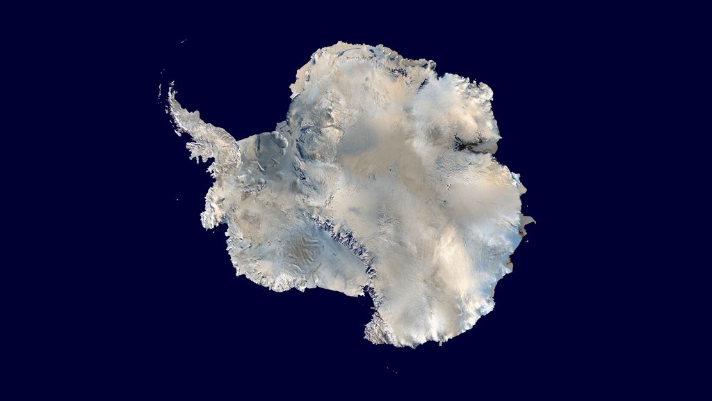 Composite photo of the Antarctic Ice Sheet