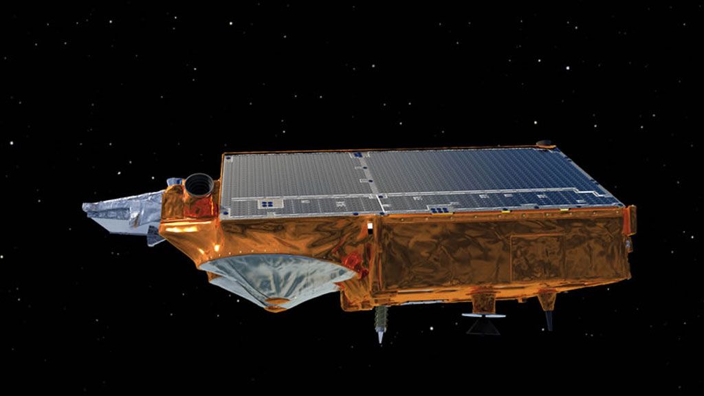 Side view of CryoSat-2 - © ESA - AOES MEDIALAB