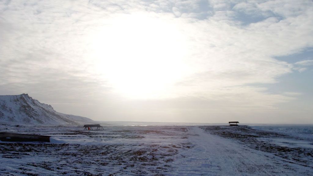 Arctic landscape in Gambell, Alaska