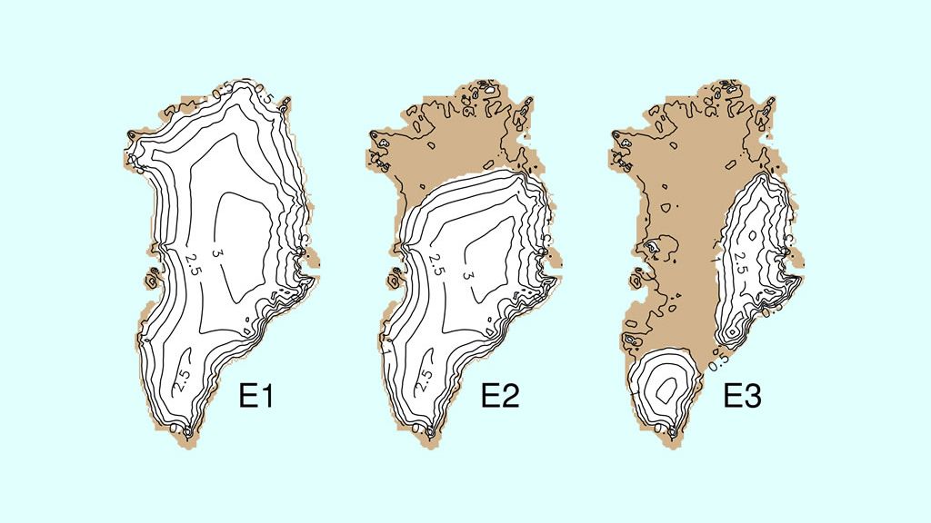 Possible future equilibrium states for the Greenland Ice Sheet - © Alexander Robinson