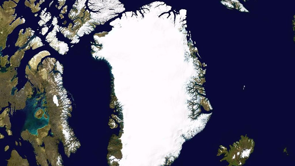 Greenland Ice Sheet seen from space