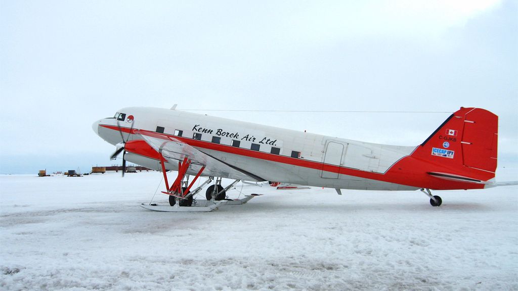 Basler aircraft used in the airborne campaign of the ICECAP project - © Martin Siegert