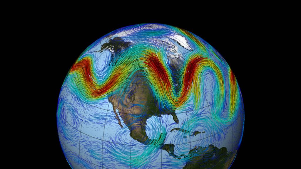 Jet stream in the Northern Hemisphere - © NASA